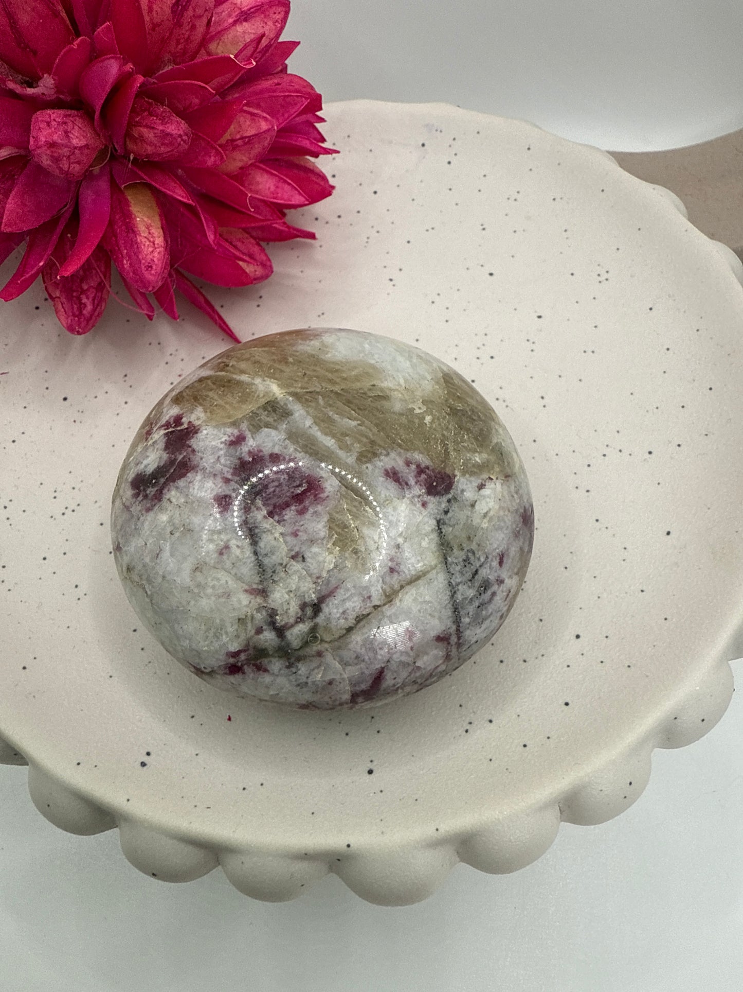 Pink tourmaline palmstone (SJ2)