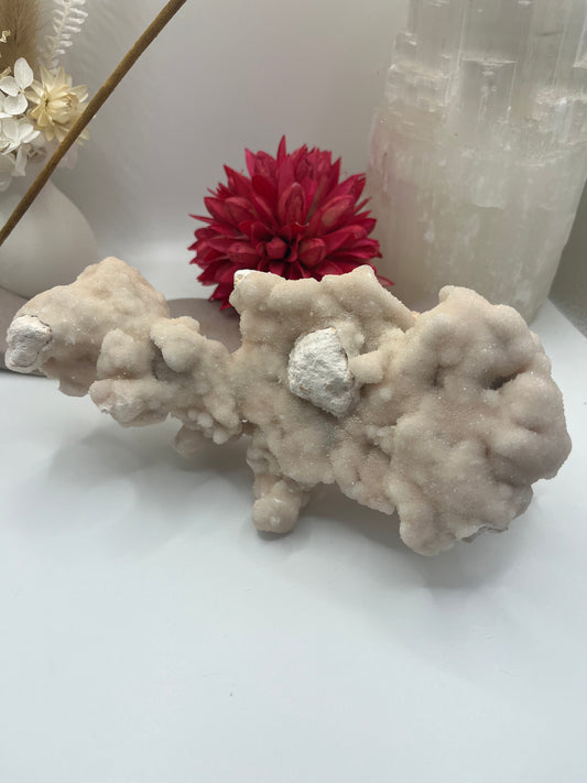 Apophyllite and Okenite Cluster